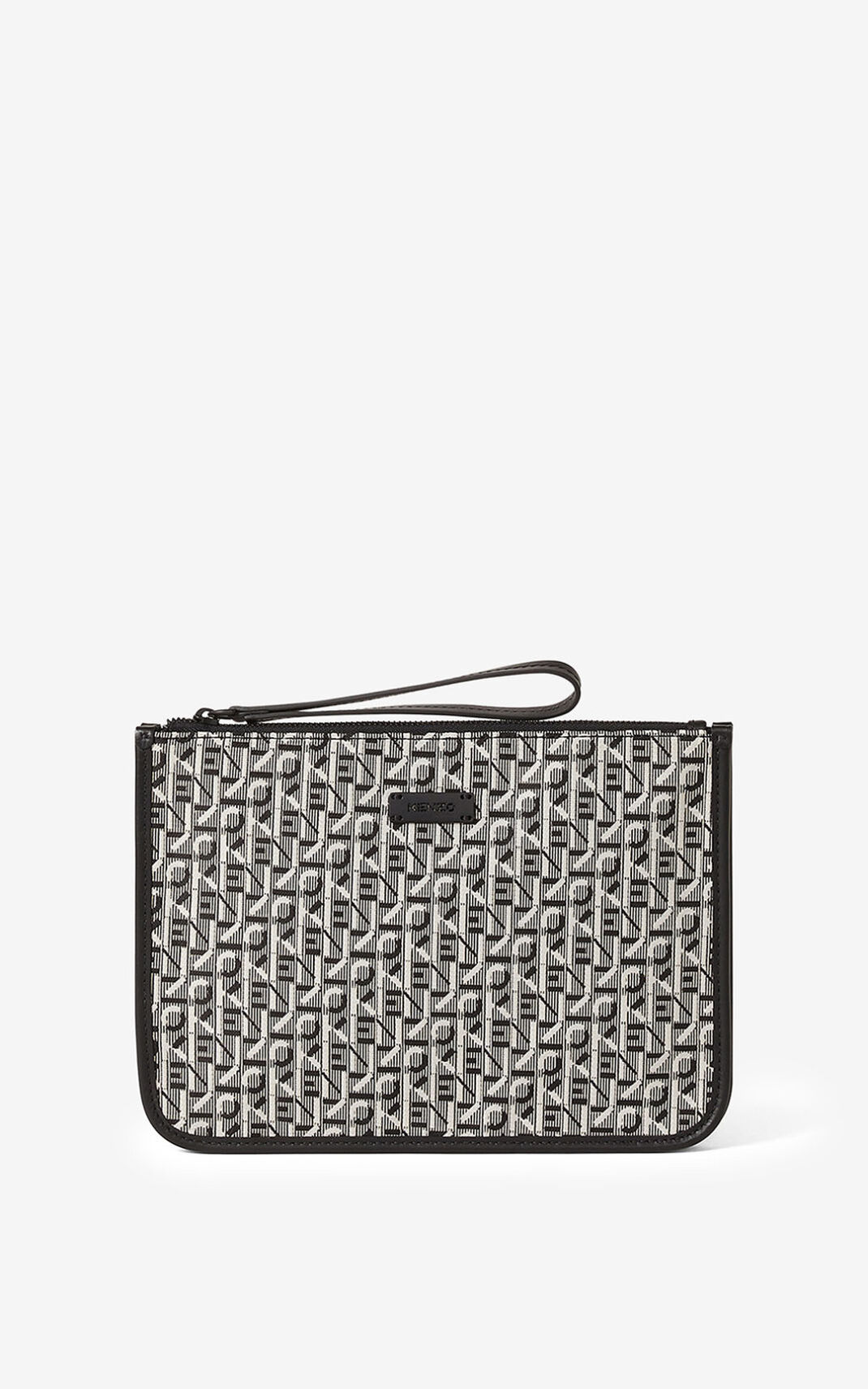 Kenzo Jacquard Courier with fob Moška Denarnica Siva SI-0616963